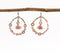 Dusty Pink Beads Tasseled Dangle Earrings