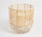 Earthy Handwoven Iron & Cane Candle Holder