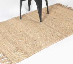 Earthy Handwoven Jute & Hemp Rug