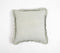 Dyed Monotone Green Cotton Cushion Cover with Ruffled Edges