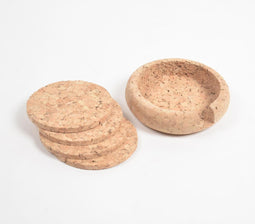 Eco-friendly Classic Round Cork Coasters with Box (Set of 4)