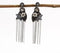 Embellished Velvet Floral Drop Earrings