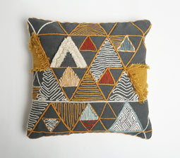 Embroidered & Textured Cushion Cover