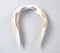 Embroidered Geometric White Hair Band