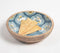 Enameled Floral Motif Mango Wood Bowl
