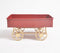 Enameled Iron Scarlet Serving Cart