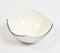 Enamelled Aluminium Off-White & Silver-Toned Bowl