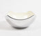 Enamelled Aluminium Off-White & Silver-Toned Bowl