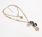 Enamelled Multi-Charm Metallic Necklace