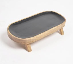 Enamelled Noir Ìäclair Mango Wood Platter