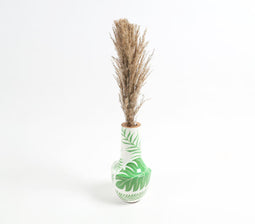 Enamelled Wooden Tropical Vase