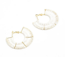 Fan-Shaped Boho Hoop Earrings