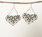Epoxy-Inlaid Gold-Toned Dangle Earrings