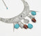 Engraved Silver-Toned Bib Necklace with Extension Chain