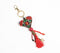 Ethnic Heart Tasseled Keychain with Charms