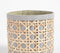 Faux Leather Grey Planter