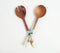 Enamelled Wooden Geometric Salad Servers (Set of 2)