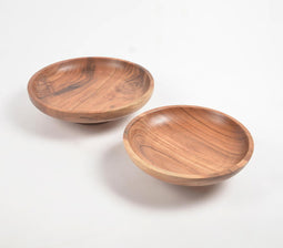 Farmhouse Raw Acacia Wood Bowl (Set of 2)