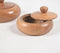 Farmhouse Natural Acacia Wood Bowl with Lid (Set of 2)