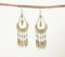 Ethnic Leaf Charm Metallic Dangle Earrings
