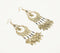 Ethnic Leaf Charm Metallic Dangle Earrings