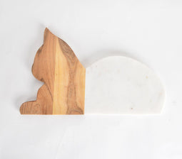 Feline Marble & Wood Cheese board