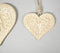 Floral Hand Carved Wooden Hanging Hearts (Set of 2)