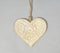Floral Hand Carved Wooden Hanging Hearts (Set of 2)