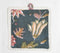 Floral Blue Cotton Coasters (Set of 6)