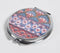 Floral Metal Pocket Compact Mirror