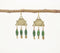 Ethnic Beads Metallic Dangle Earrings