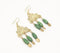 Ethnic Beads Metallic Dangle Earrings