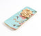 Floral Motif Enameled Wooden Tray