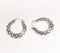 Etched Brass Huggie Hoop Earrings