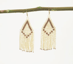 Glass Beaded Monochrome Dangle Earrings