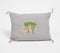 Floral Bush embroidered Slub Lumbar Cushion Cover