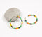 Glass Beaded Multicolor Hoop Earrings