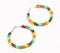Glass Beaded Multicolor Hoop Earrings