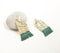 Forest Fringed Beaten Brass Earrings
