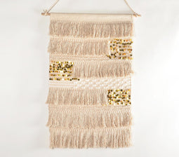 Fringe tasseled & Sequinned Cotton Wall Hanging