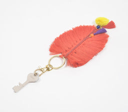 Fringed & Pompom Tasseled Keychain