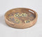 Floral Hand Printed Round Mango Wood Tray