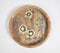 Floral Hand Printed Round Mango Wood Tray