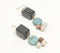 Gemstone & Resin Dangle Earrings