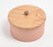 Galvanized Iron Round Bread Box with Wooden Lid