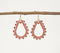 Fuschia Glass Beads Dangle Earrings