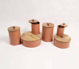 Galvanized Iron Storage Boxes (Set of 6)