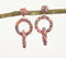 Glass Beaded Interlocked Loops Dangle Earrings
