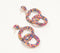 Glass Beaded Interlocked Loops Dangle Earrings
