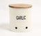 Garlic-Typographic Ribbed Galvanized Iron Storage Box